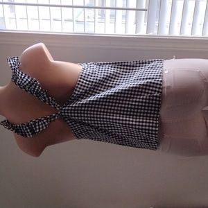 Madewell linen ruffle strap cami top gingham 8